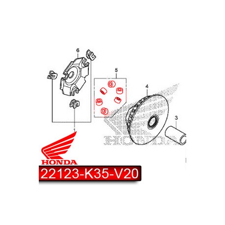 22123-K35-V20 : Steinspiel Ursprung V2-V3 Forza 125 300 NSS