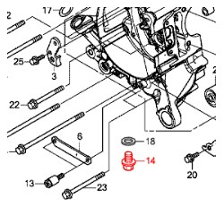 90131896650 : Bólon de drenaje Honda Forza 125 300 NSS