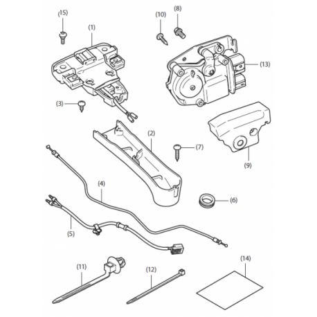 08L72-K40-F70 : Electronic Opening System for Honda Top Case Forza 125 300 NSS