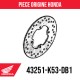 43251-K53-DB1 : Disco de freno trasero Honda Forza 125 300 NSS